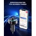 Goigrn Bluetooth FM Transmitter, Bluetooth 5.0 Adapter Auto Radio Transmitter Freisprecheinrichtung mit Dual USB Anschlüsse und Blauem Umgebungslicht, LED Display, Unterstützt TF Karte & USB-Stick