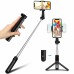 Goigrn Selfie Stick mit Mini Handy Stativ, Aluminiumlegierung Stativ für Smartphone mit Bluetooth-Fernauslöser, Kompatibel mit iPhone 13 Pro Max/13 Pro/13/12 Pro/12/11, Galaxy S21/Note 20/S20 usw