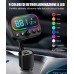 Goigrn Bluetooth per Auto con Doppio Microfono, PD18W Trasmettitore Bluetooth per Auto con Un Pulsante per Spegnere, Display LCD da 2,0"/9 Colori Controluce a LED, Supporto Disco U /Uscita A